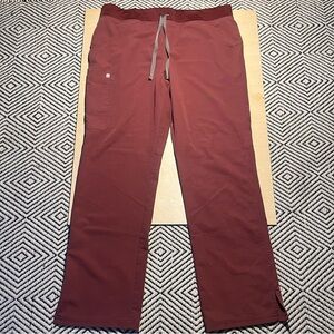 Maroon Figs Scrubs Pants Size L